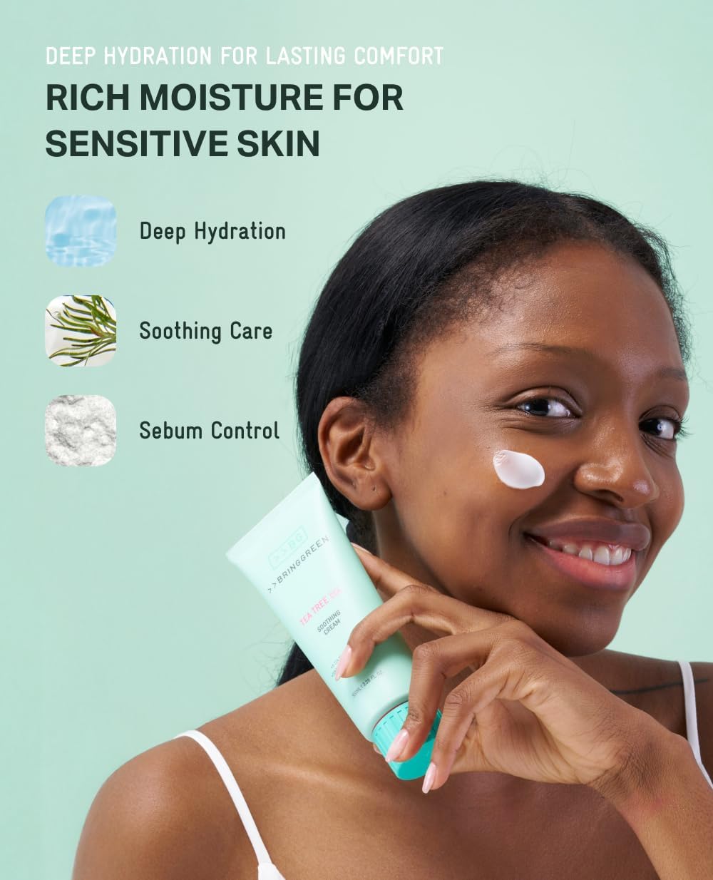 BRINGGREEN Tea Tree Cica Soothing Cream Plus 100ml