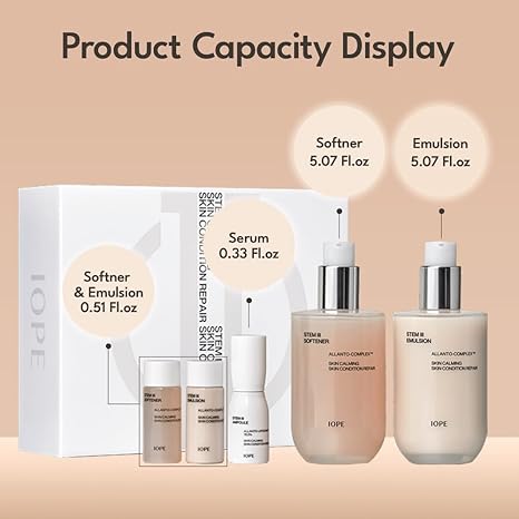 IOPE Stem 3 Softener & Emulsion Skincare SET