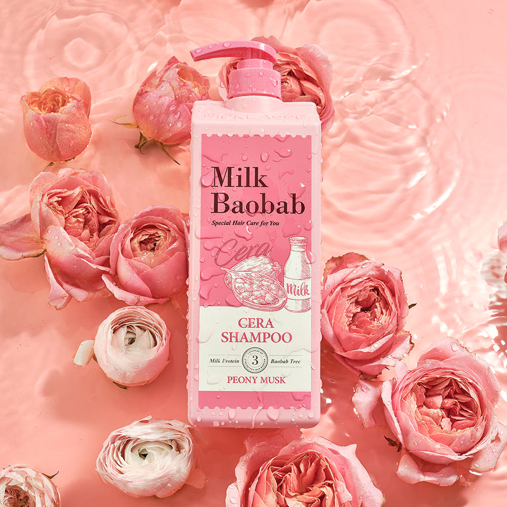 BIOKLASSE MILK BAOBAB CERA Hair Shampoo 1200ml #Peony Musk