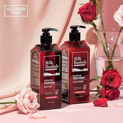 BIOKLASSE MILK BAOBAB HAIR Sensitive Shampoo 500ml #Damask Rose