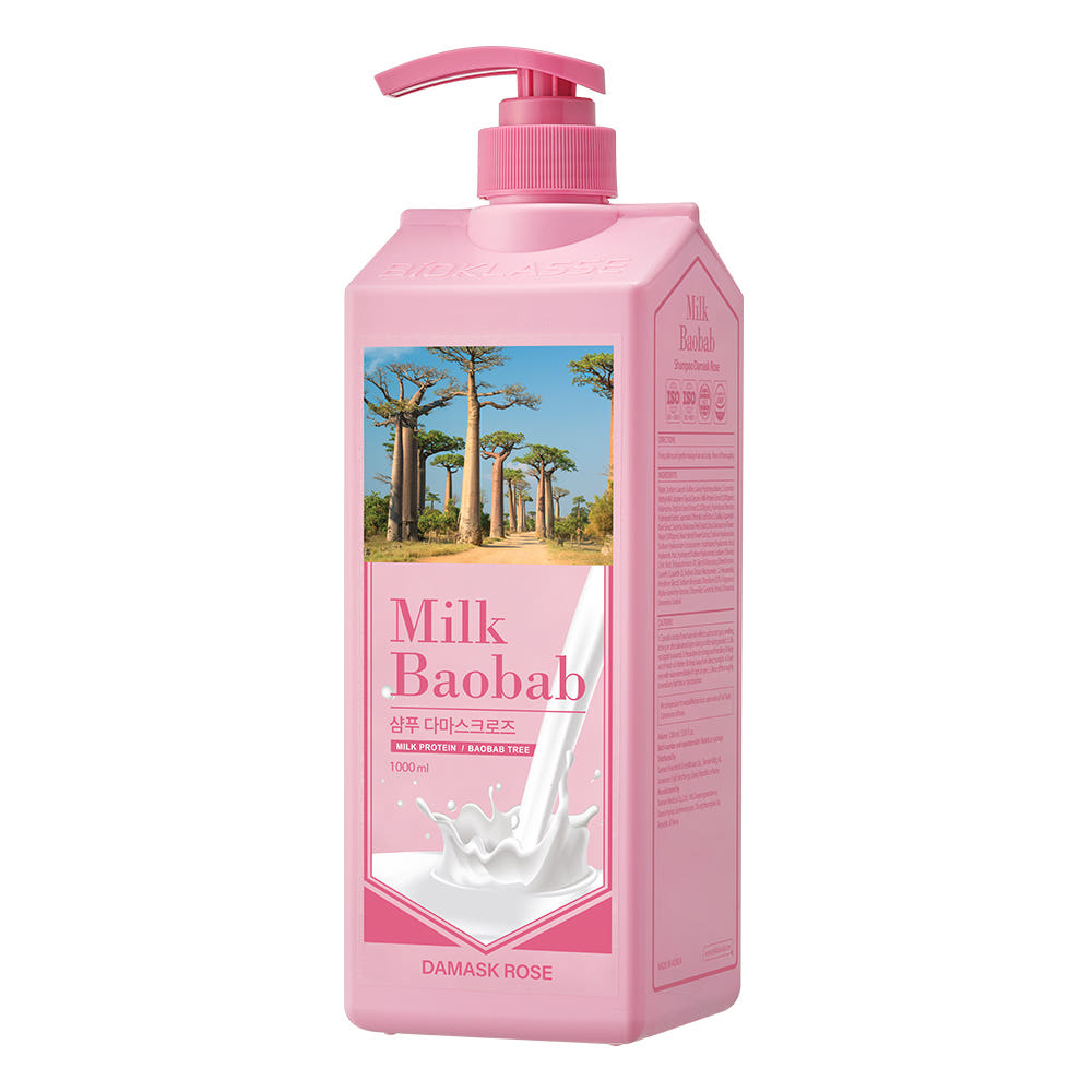 BIOKLASSE MILK BAOBAB Hair Shampoo 1000ml #Damask Rose