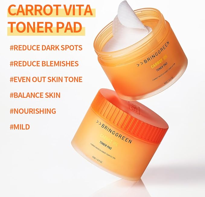 BRINGGREEN Carrot Vita Toner Pad 60P