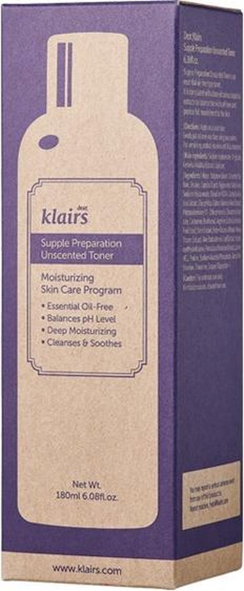 KLAIRS Supple Preparation Unscented Toner 180ml