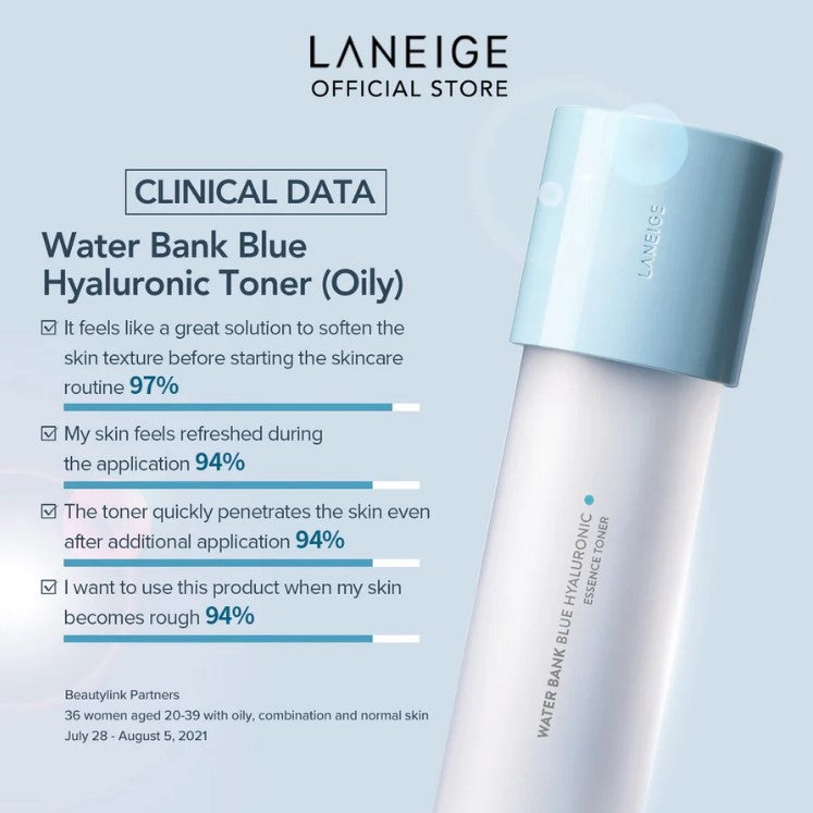 LANEIGE Water Bank Blue Hyaluronic Essence Toner 160ml [for Combination to Oily skin]