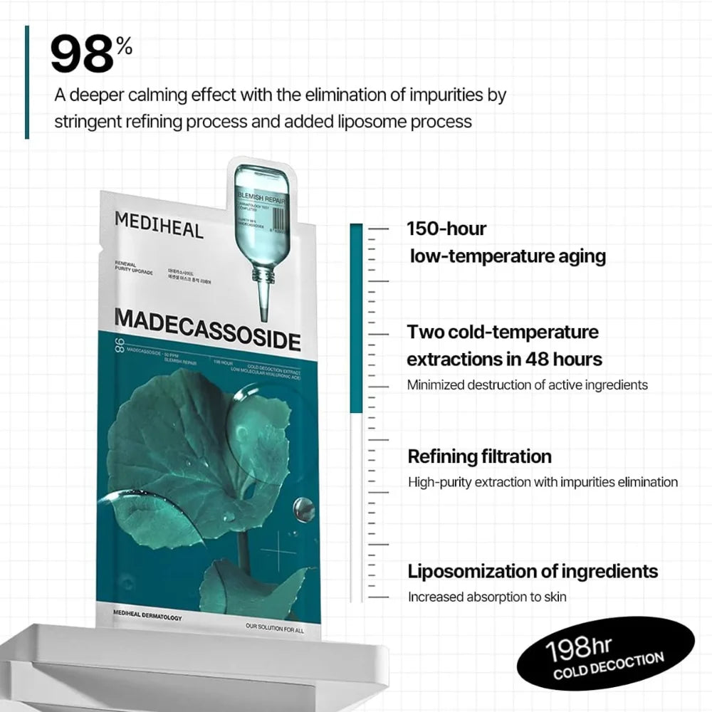 MEDIHEAL Madecassoside Essential Mask Blemish Repair 24ml X 10ea