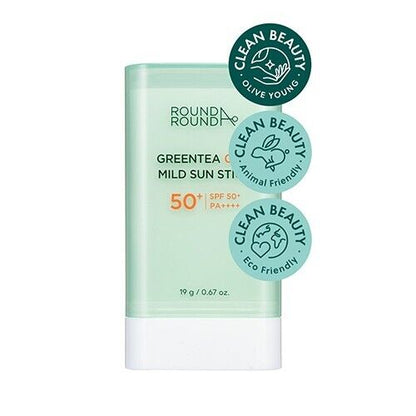 ROUND A'ROUND Green Tea Cica Sun Stick 19g