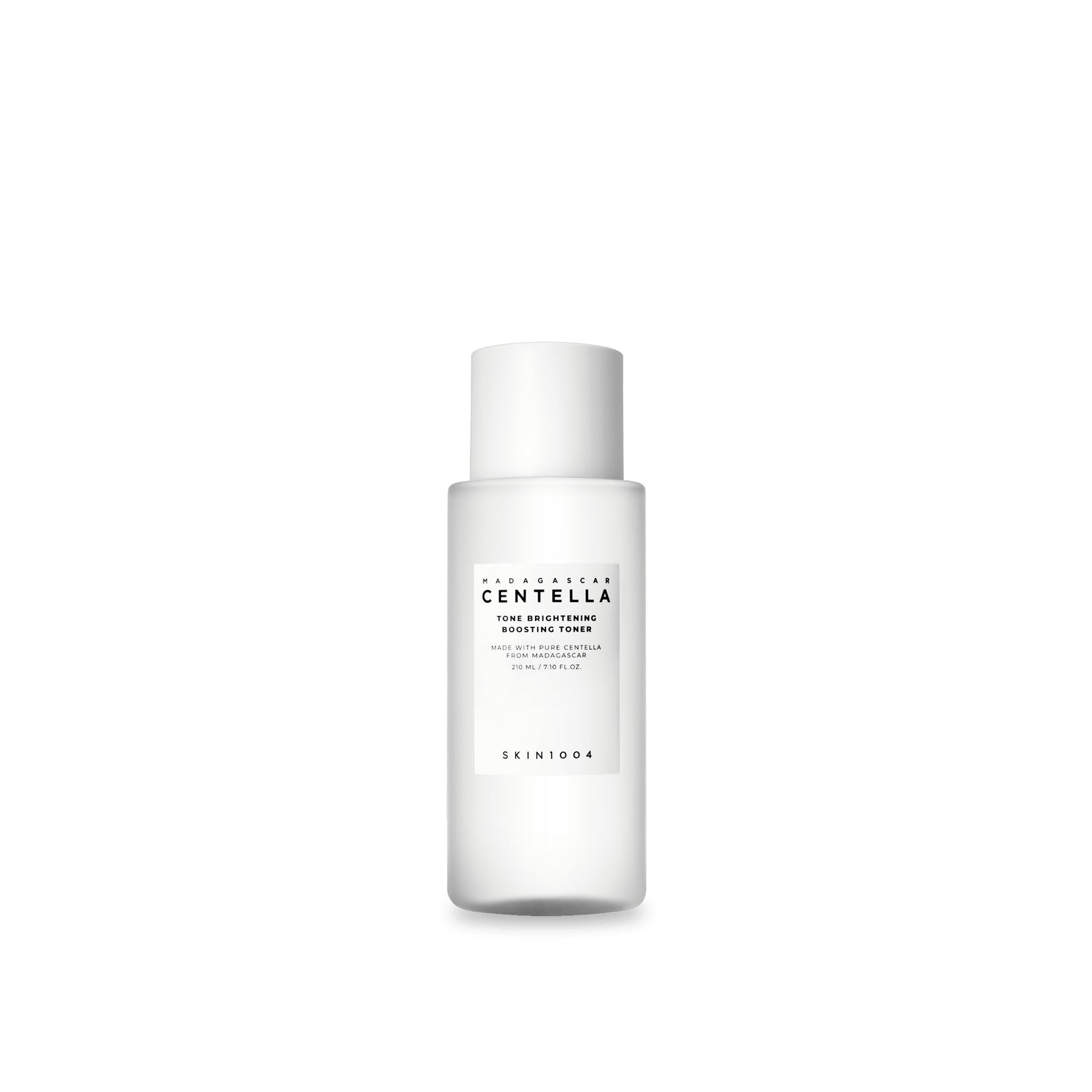 A white bottle with a pump dispenser labeled 'centella SKIN1004' on a plain background.