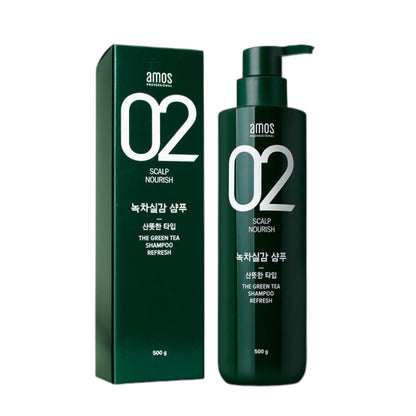 amos PROFESSIONAL The Green Tea Shampoo [Fresh - For Oily Scalp] 500g