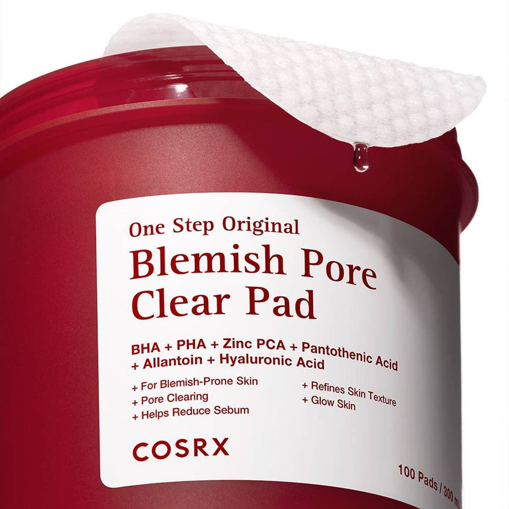 COSRX One Step Original Blemish Pore Clear Pad 300ml/100ea - Koreanskinca.re