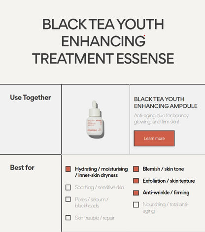 innisfree Black Tea Youth Enhancing Treatment Essence 145ml (BLACK TEA + PEPTIDE)