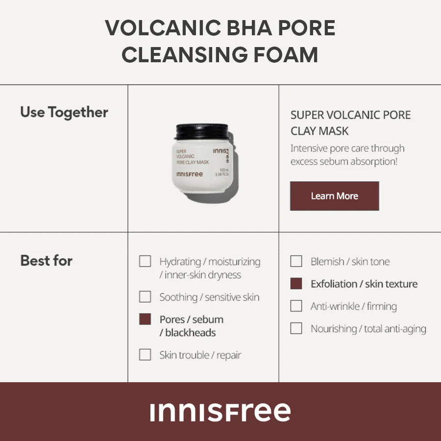 innisfree Volcanic BHA Pore Cleansing Foam 250g