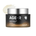 A jar of medicube AGE-R Glutathione Glow Capsule Cream with a label showing the product name and a capsule form on the front.