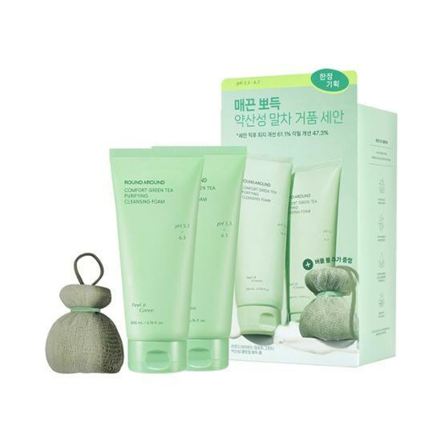 ROUND AROUND Comfort Green Tea Purifying Cleansing Foam