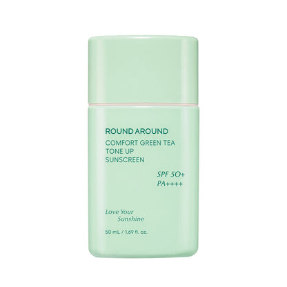 ROUND AROUND Comfort Green Tea Tone Up Sunscreen SFP50+ PA++++ 50ml