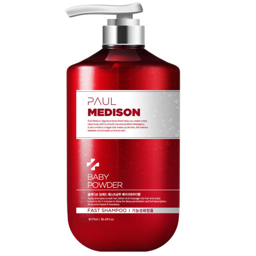 PAUL MEDISON Deep Red Fast Hair Loss Shampoo 1077ml #Baby Powder