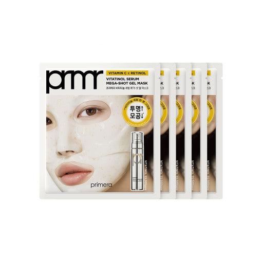 primera Vitatinol Serum Mega-Shot Gel Mask Sheet 34g X 5ea