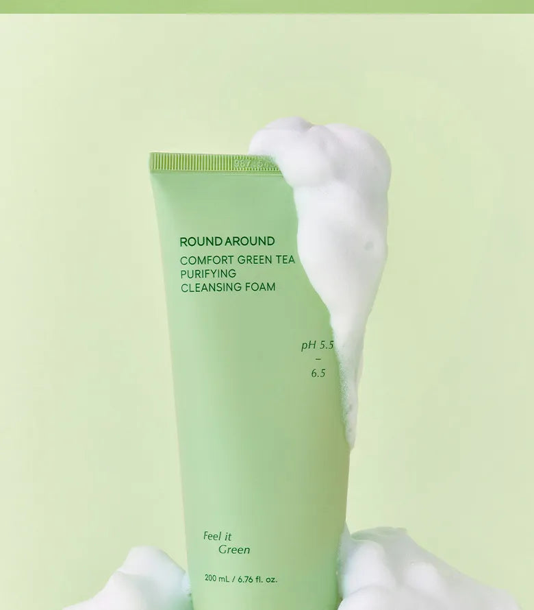 ROUND AROUND Comfort Green Tea Purifying Cleansing Foam