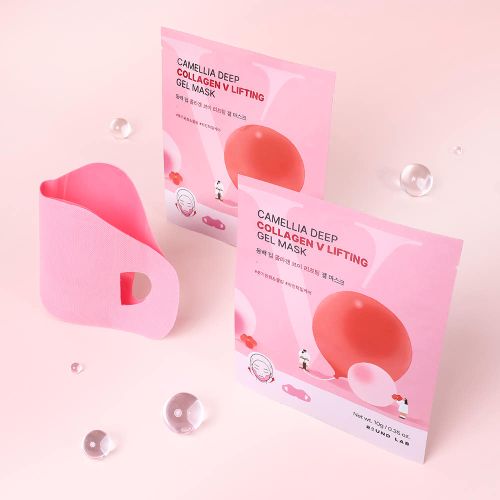 Round Lab Camellia Deep Collagen V Lifting Gel Mask 10g X 4ea - Koreanskinca.re