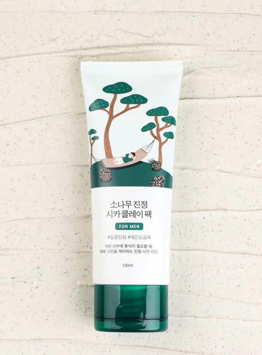 Round Lab For Men Pine Calming Cica Clay Pack 100ml - Koreanskinca.re