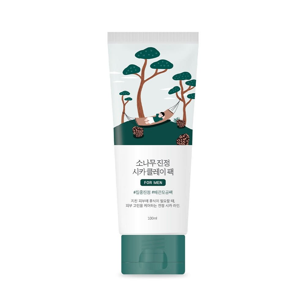 Round Lab For Men Pine Calming Cica Clay Pack 100ml - Koreanskinca.re