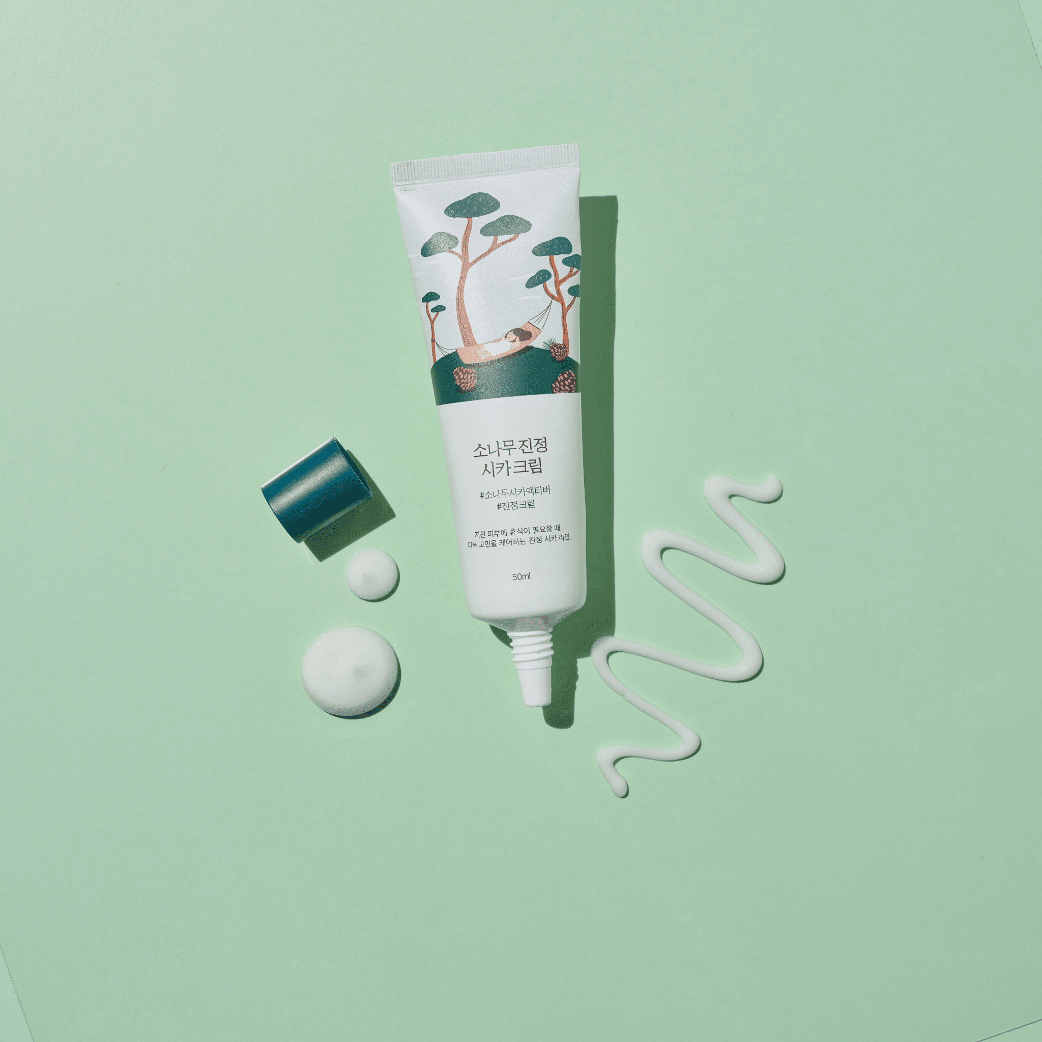 Round Lab Pine Calming Cica Cream 50ml - Koreanskinca.re