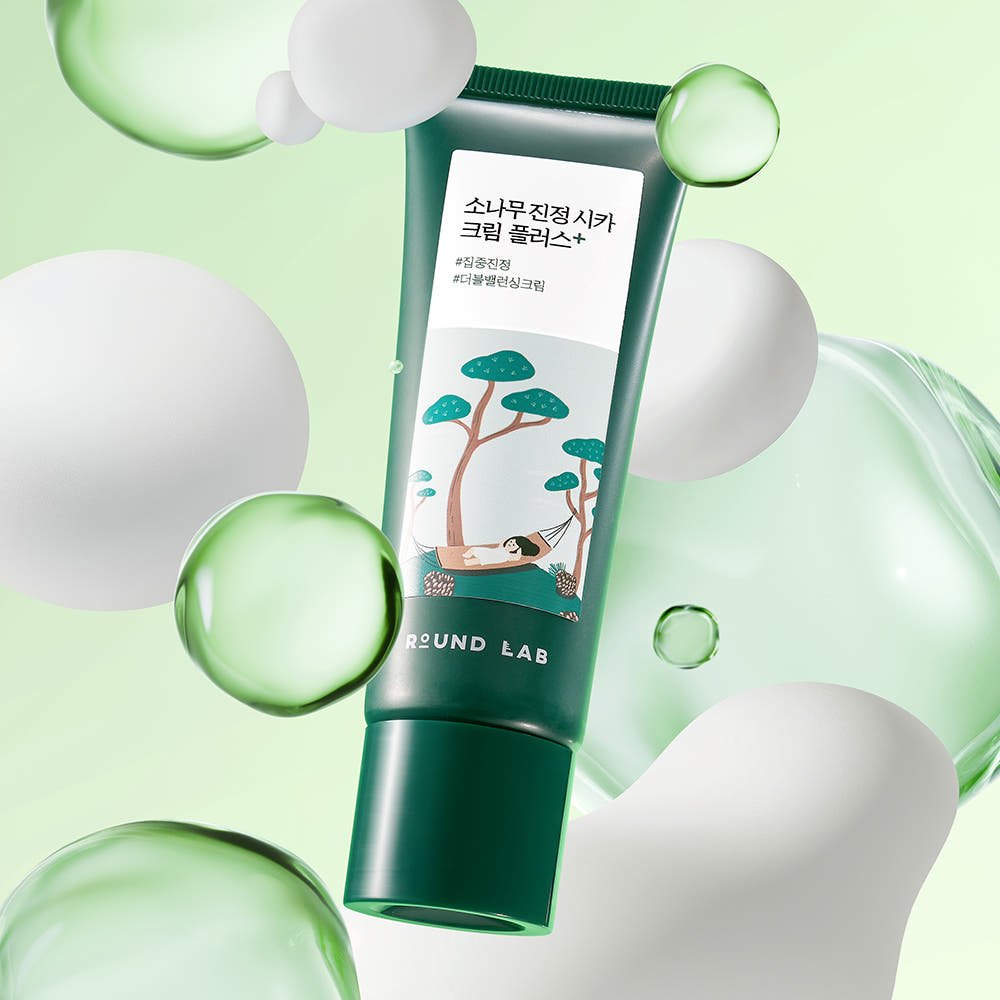 Round Lab Pine Calming Cica Cream Plus 60ml - Koreanskinca.re