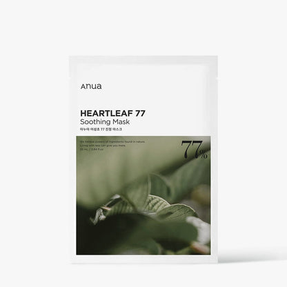 Anua HEARTLEAF 77% SOOTHING SHEET MASK 25ml X 10ea